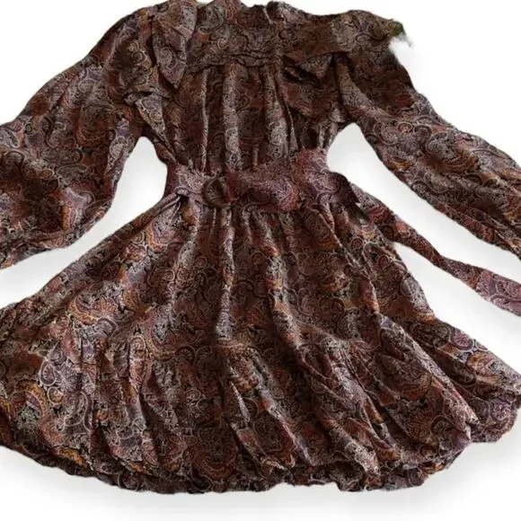 Ulla Johnson Whimsical Silk Reema Dress Goldenrod Paisley | Size 4 - Picture 10 of 16